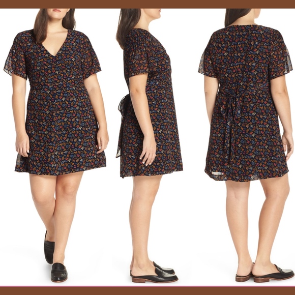 NWT $135‎ Madewell Garden Party Cross Front Minidress [PLUS SZ 22 ] - Picture 1 of 13